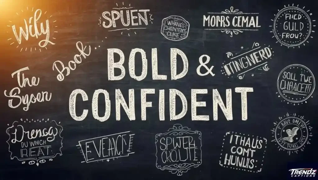 Bold & Confident Captions